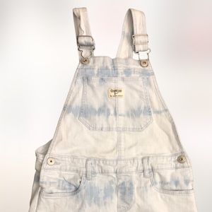 Oshkosh B'gosh Tie Dye Dungaree Denim Overall Dress Girls EUC